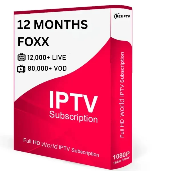 12 Months IPTV Subscription foxx